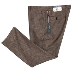 Tommy Hilfiger THFlex Men's 38x30 Dress Pants Tate Stretch Grey/Red NEW